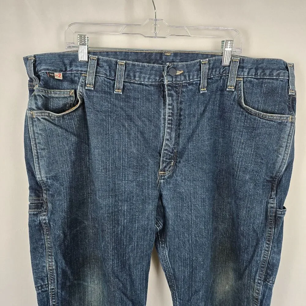 Carhartt Jeans Men's 44 x 30 Blue Utility Work Flame Resistant Classified UL